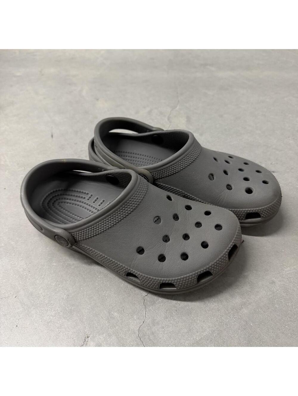 Y2K Gray Classic Croc Rubber Clogs Unisex Mens 5/ Women's 7